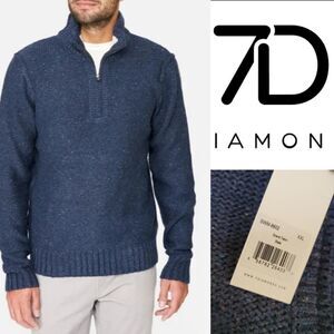 $160 NEW XXL 7 DIAMONDS ZIP BLUE GRAND TETON SWEATER BIG NWT